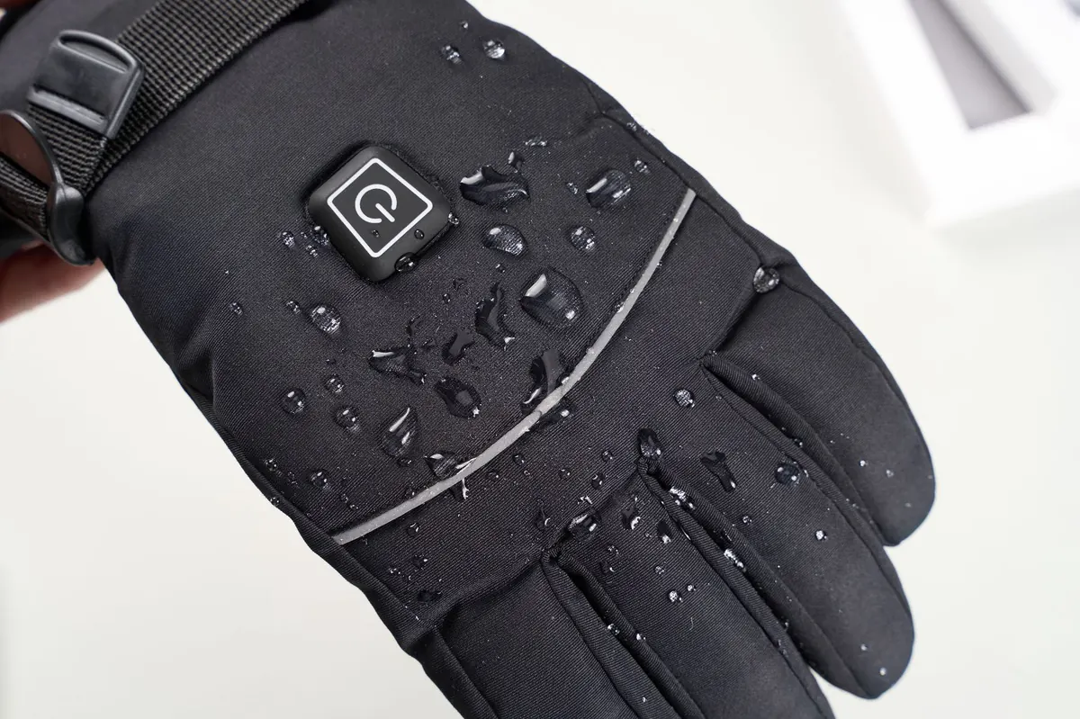 Power button and stripe on the back of the glove, supplier photo